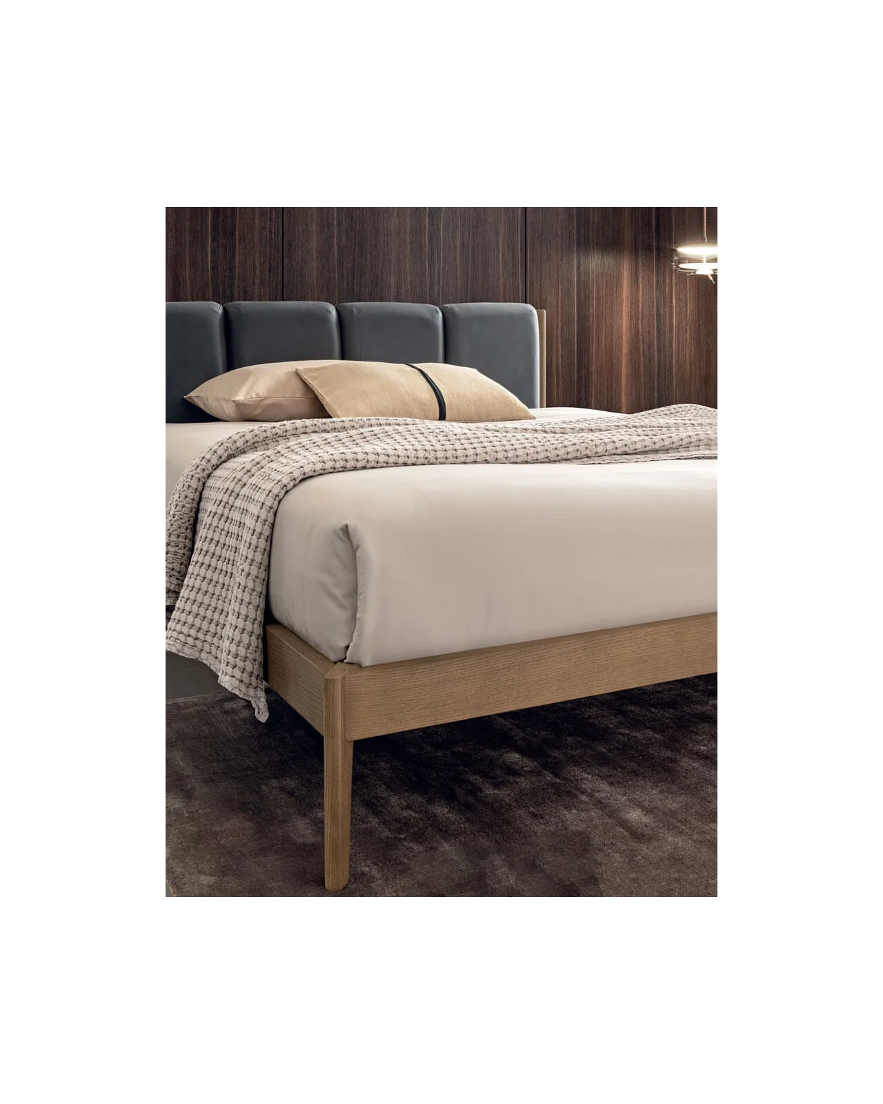 Millerighe bed by Dall'Agnese, in an interior setting, photo 3 of 7, Nobili Design catalog