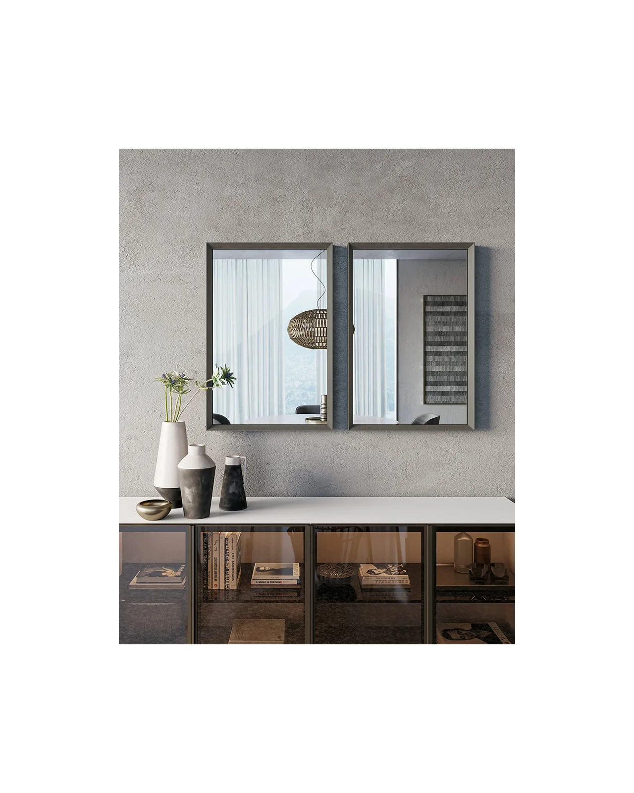 Slash mirror by Dall'Agnese, in an interior setting, photo 2 of 4, Nobili Design catalog