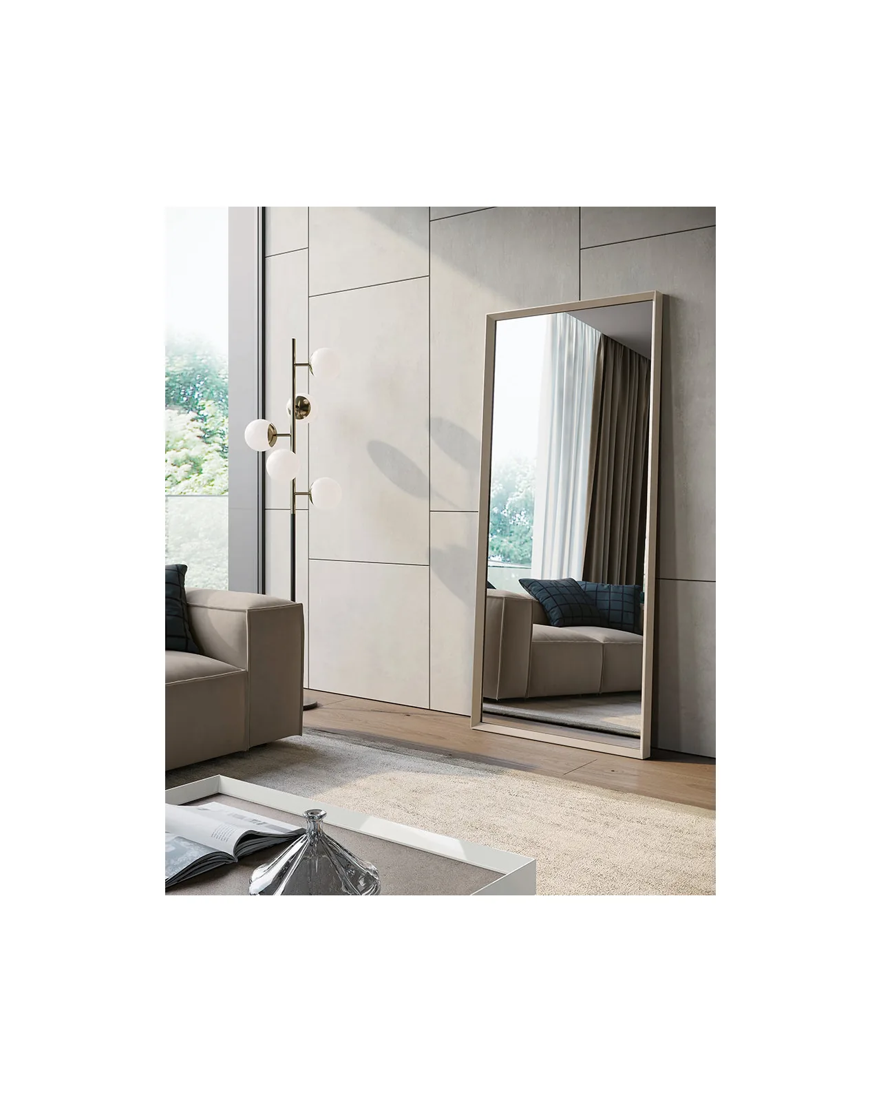 Slash mirror by Dall'Agnese, in an interior setting, photo 4 of 4, Nobili Design catalog