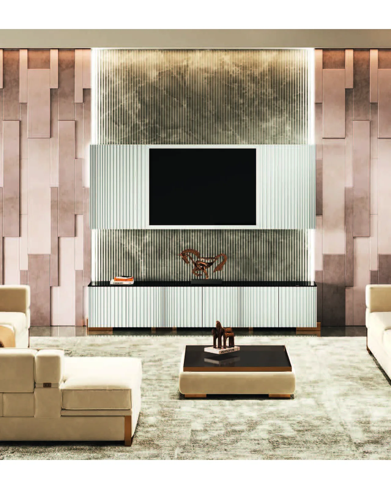 Condrite TV Unit by Epoque, Exence Expanse collection, Italian TV unit in a modern living room, photo 1 of 2
