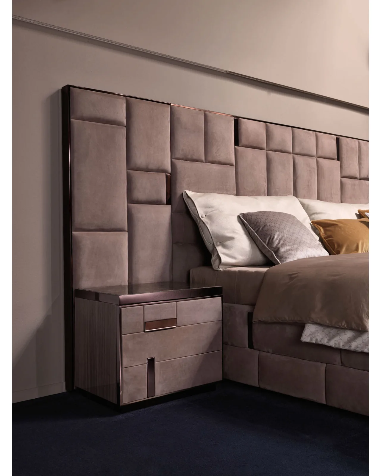 Cromo Bed by Epoque, in a bedroom setting, photo 3 of 5