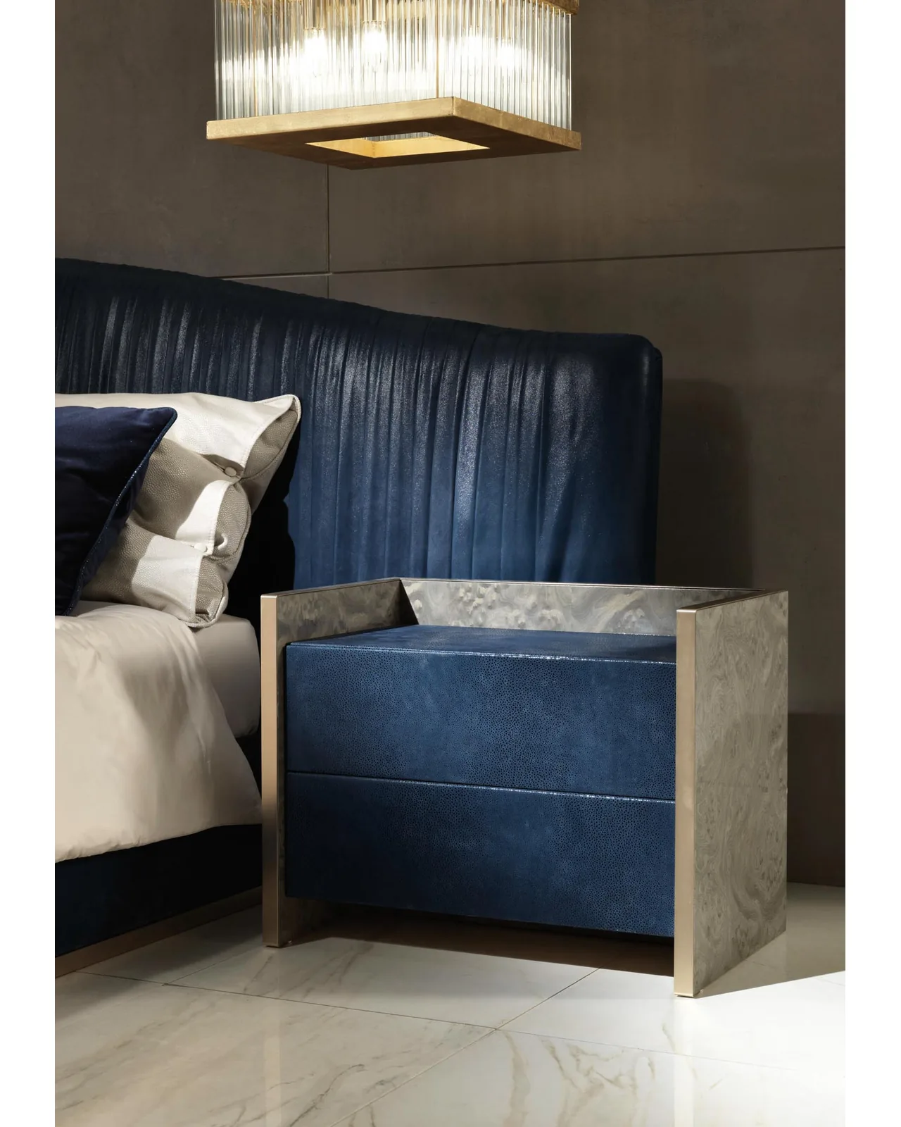 Eagle Nightstand by Epoque, in a bedroom setting, photo 1 of 1, Nobili Design catalog