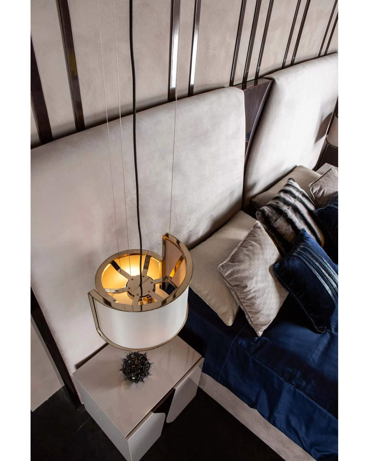 Krypton Nightstand by Epoque, in a bedroom setting, photo 2 of 2, Nobili Design catalog