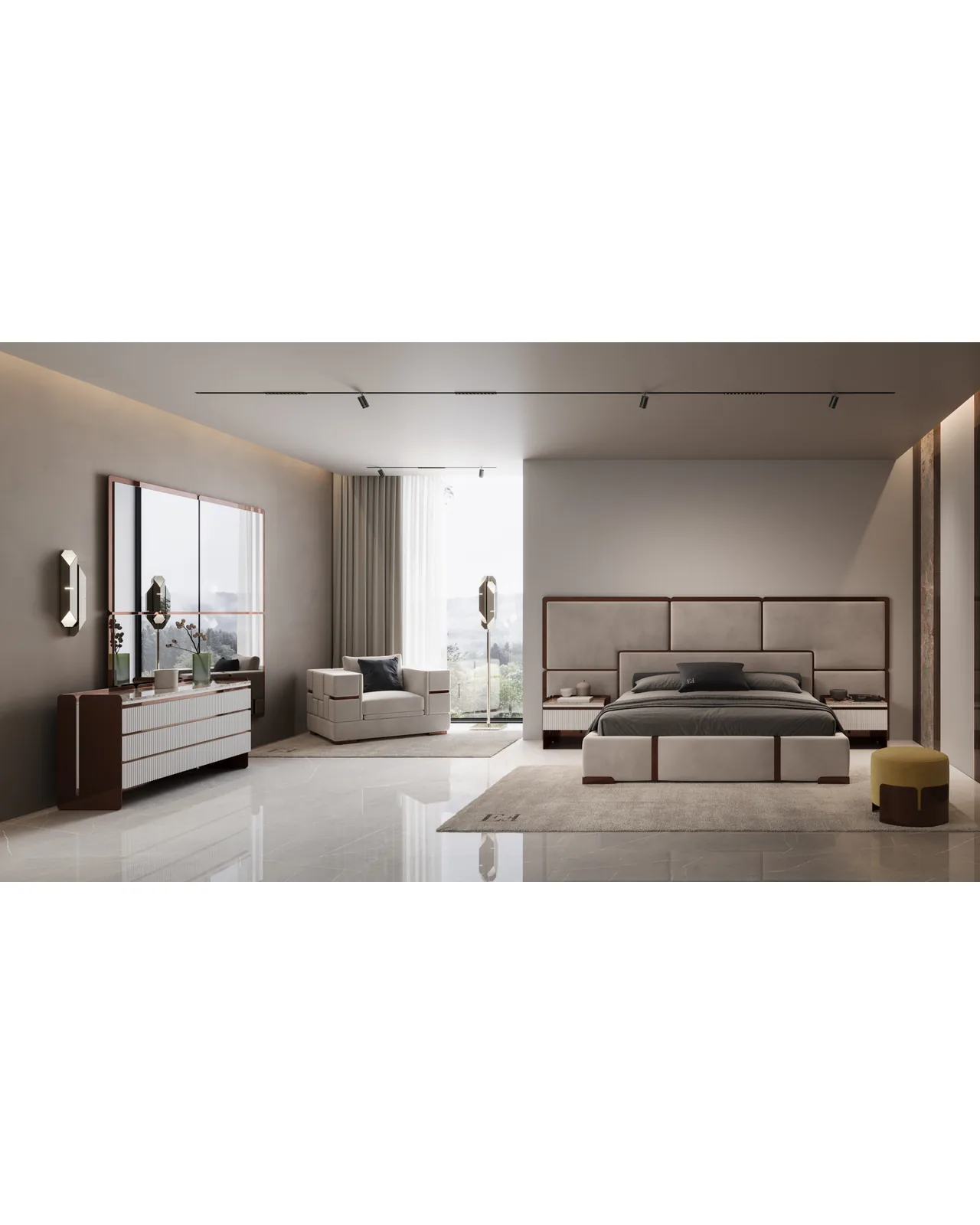 Morganite Dresser by Epoque, in a bedroom setting, photo 2 of 2, Nobili Design catalog