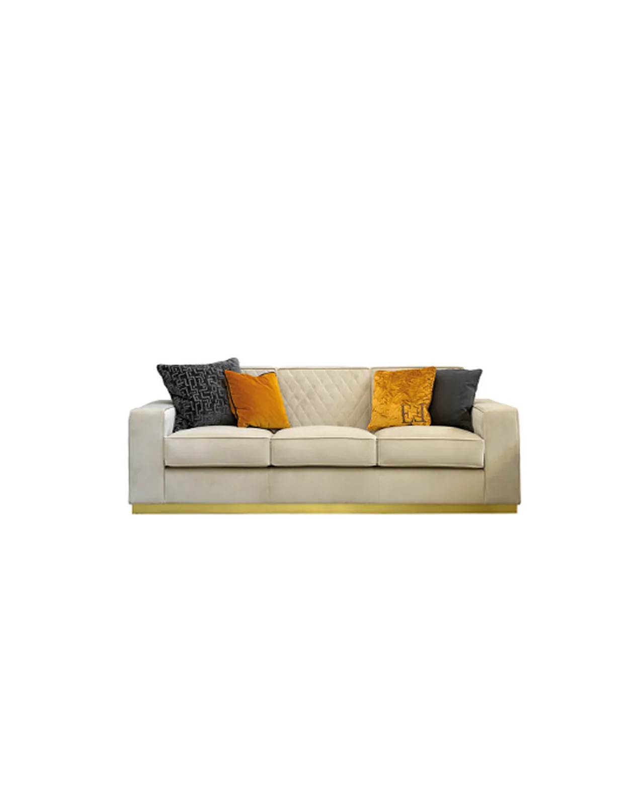Pirite Sofa by Epoque, Exence collection, sofa in fabric or leather, studio view, photo 3 of 3