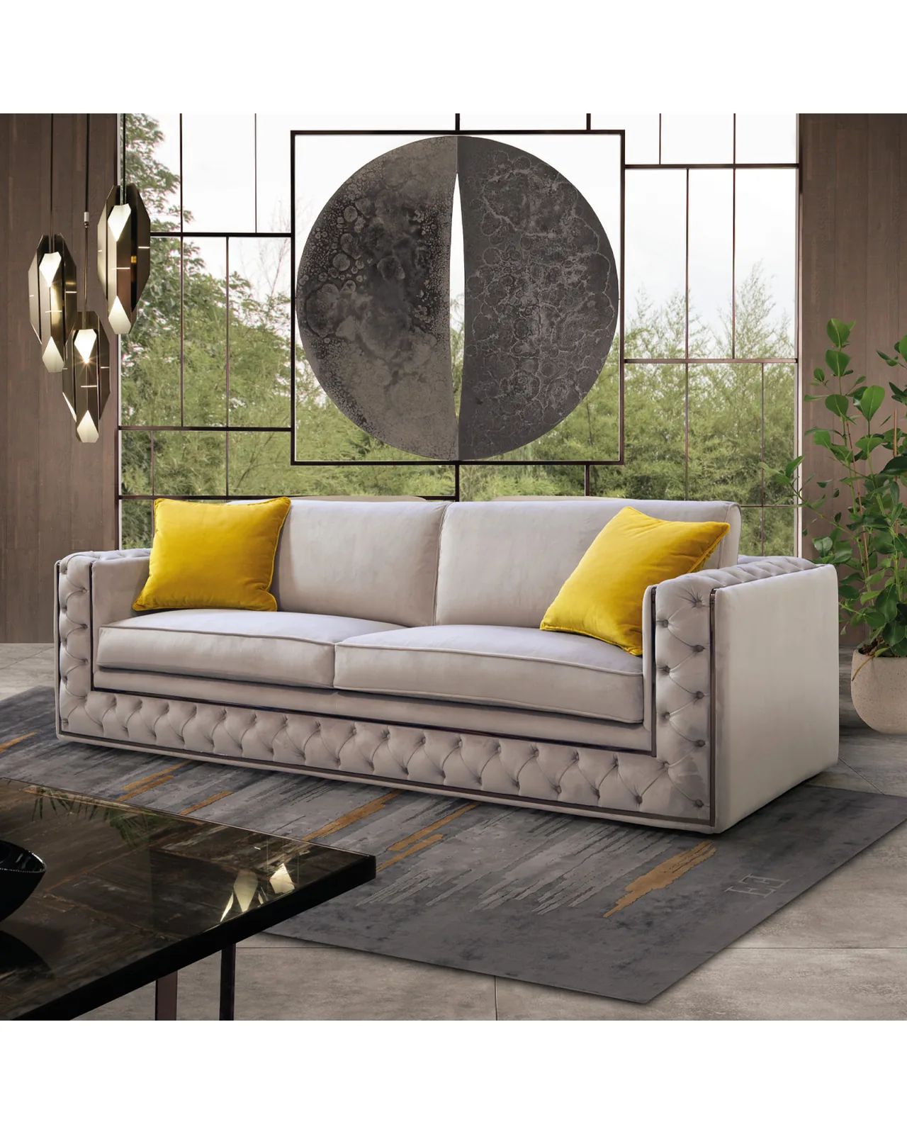Xenon Sofa by Epoque, Exence collection, luxury Italian sofa in a contemporary living room interior, photo 2 of 4