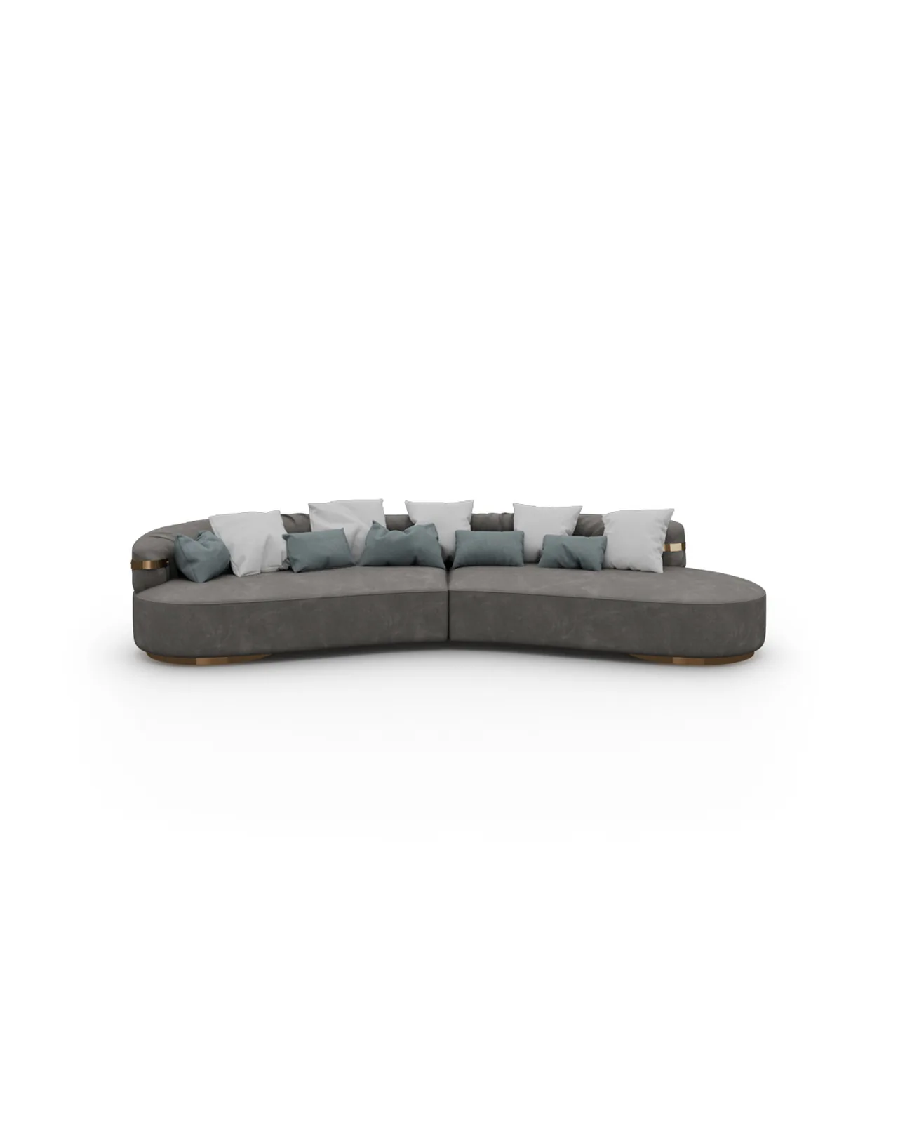 Zamia Sofa by Epoque, Exence Expanse collection, sofa in fabric or leather, studio view, photo 3 of 3