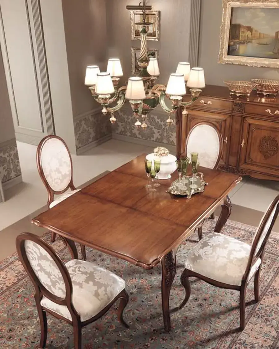 Gran Guardia Dining Table 2004 by Francesco Pasi, hand-carved cherry furniture for the dining room