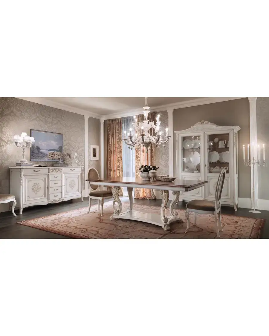 Gran Guardia Dining Table 2007 by Francesco Pasi, Venetian carved furniture for the dining room
