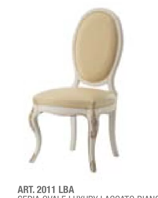 Gran Guardia Oval Dining Chair, Leather by Francesco Pasi, Venetian carved furniture for the dining room