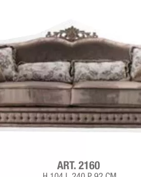 Gran Guardia Sofa with 6 Cushions, Living Room Furniture, Veneto classical Italian style, by Francesco Pasi
