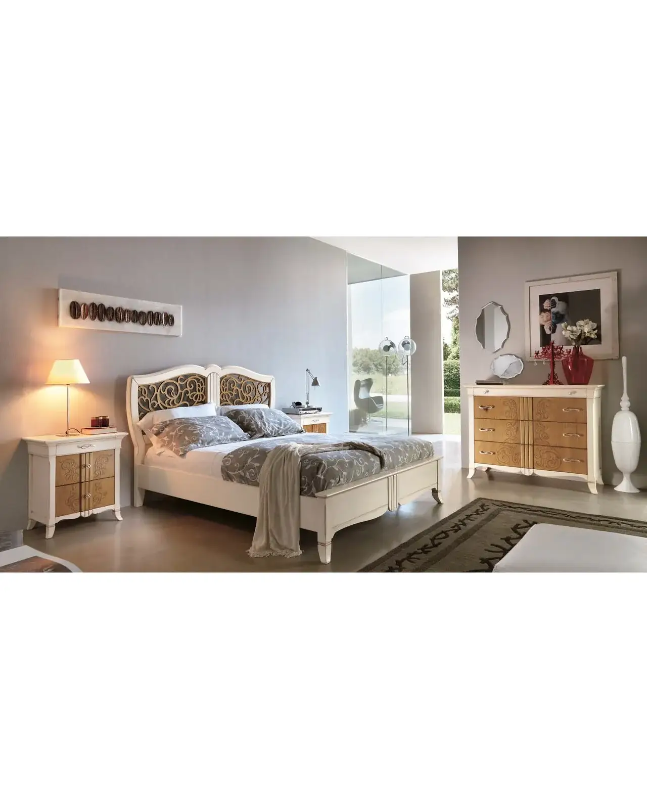 New Deco Chest of Drawers, Natural Facade by Francesco Pasi, Italian art deco furniture for the bedroom