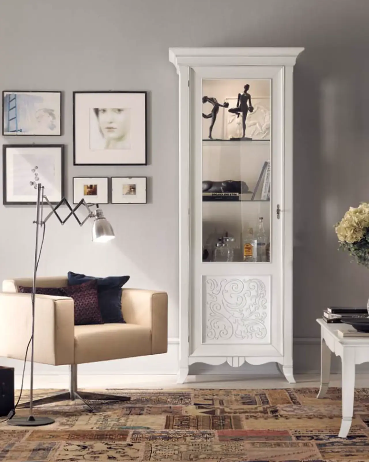 New Deco Display Cabinet, One Door – Francesco Pasi New Decò, in a living room setting
