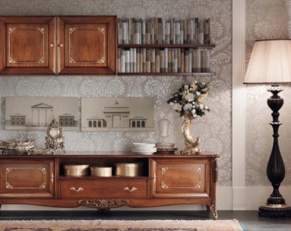 Classic living room furniture made of wood Gran Guardia 6