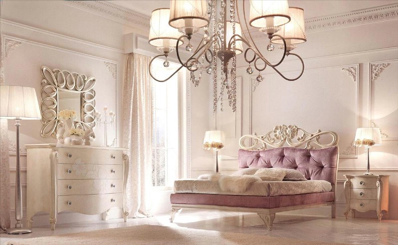 Classic luxury white bedroom furniture Charlotte 1