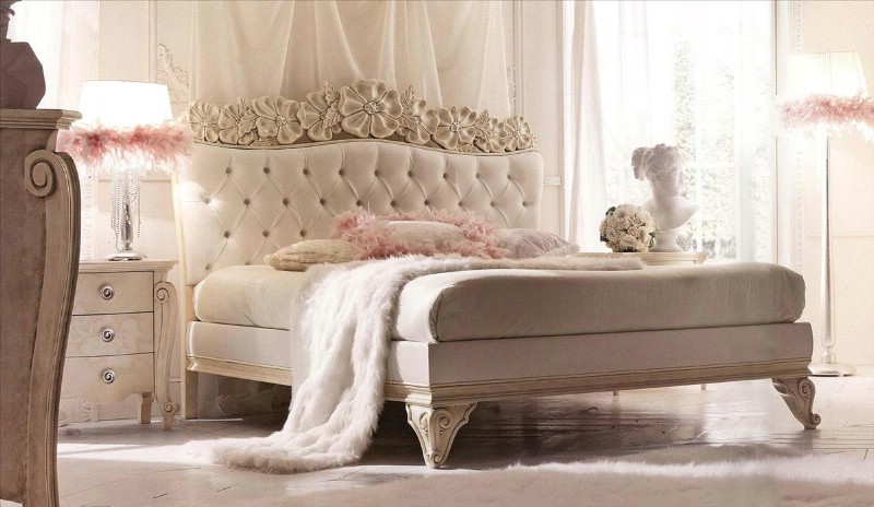 Mobili classici di lusso per camera da letto Amelie White 2