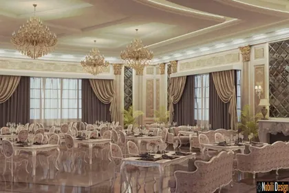 Interior design for a classic luxury restaurant