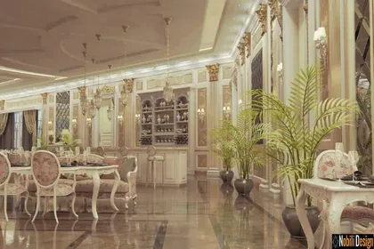 Interior design for a classic luxury restaurant