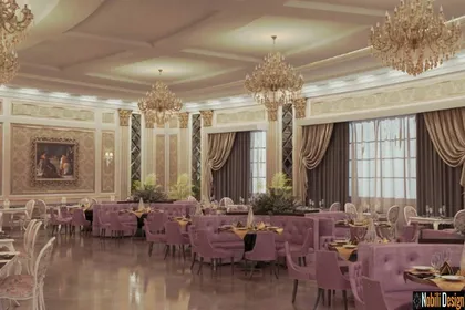 Interior design for a classic luxury restaurant