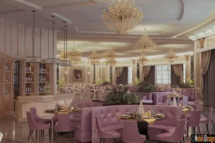 Interior design for a classic luxury restaurant