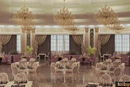 Interior design for a classic luxury restaurant