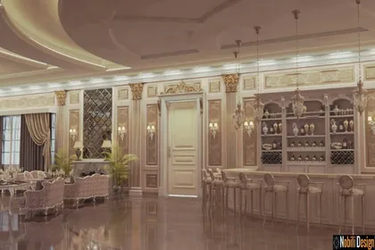 Interior design for a classic luxury restaurant