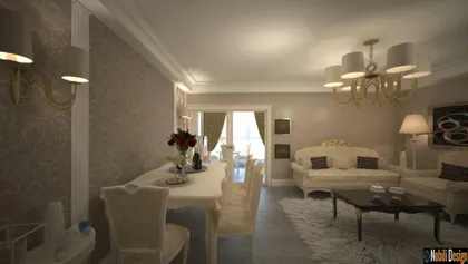 Classic interior design apartment project in Monaco