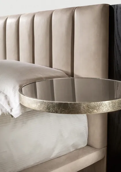 Upholstered bed Mirage. Dim 376 x 222 x 113 cm 27 h