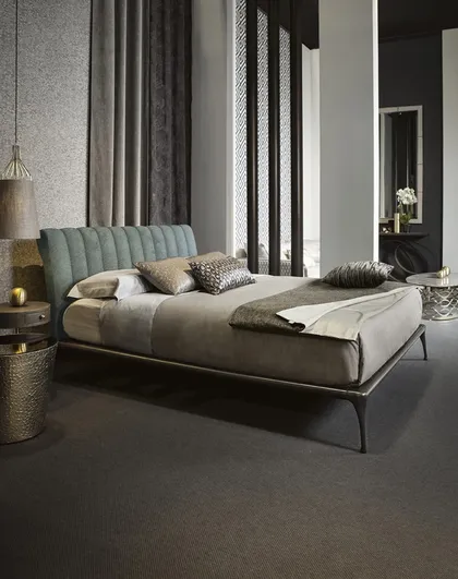 Upholstered bed modern bedroom Iseo. Dim 176 x 230 x 102 cm 28 h