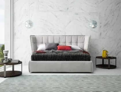 Modern upholstered bed Aspen collection, luxury furnishing
