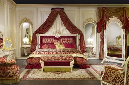 Upholstered bed Rome Vimercati Meda Collection. Dimensions W cm D cm, classic italian bedroom furniture