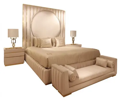 High End Velvet Modern Bed Signature, italian home furnishings