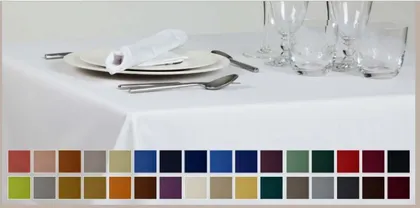 Cotton fabric for tablecloths restaurant saten 50 cotton 50 pes
