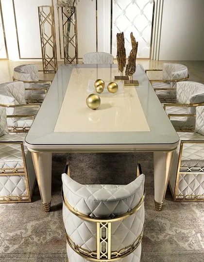 Rectangular Dining Table Lilium Collection, luxury dining table